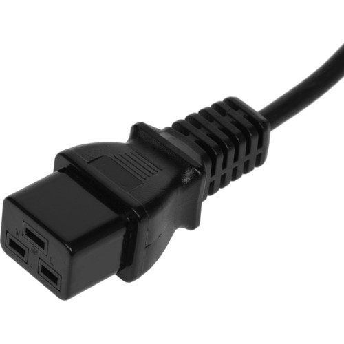 Шнур питания Lanmaster LAN-PP19/14-1.0-BK проводник.:3x0.75мм2 1м 220В 10А черный