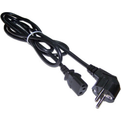 Шнур питания Lanmaster LAN-PP13/SHA-0.5-BK C13-Schuko проводник.:3x0.75мм2 0.5м 220В 10А черный