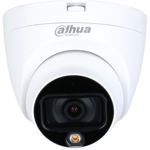 Уличная купольная HDCVI-видеокамера Full-color Starlight 5Mп; CMOS; объектив 2.8мм; WDR(120дБ); чувствительность 0.001лк@F1.0; видеовыход: BNC (переключаемый HDCVI/TVI/AHD/CVBS); частота кадров: 25к/c@5Мп; LED-подсветка до 20м; встроенный микрофон; защита