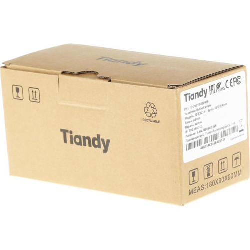 Камера видеонаблюдения IP Tiandy AK TC-C321N I3/E/Y/4mm 4-4мм цв. корп.:белый Камера видеонаблюдения IP Tiandy AK TC-C321N I3/E/Y/4mm 4-4мм цв. корп.:белый