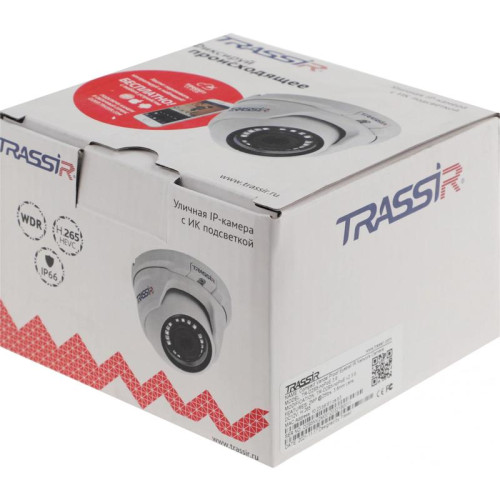 Камера видеонаблюдения IP Trassir TR-D2S5-noPoE v2 3.6-3.6мм цв. корп.:белый