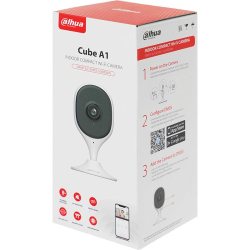 Камера видеонаблюдения IP Dahua DH-IPC-C3AP-0280B Wi-Fi 2.8-2.8мм цв. корп.:белый/черный