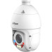 Уличная купольная PTZ IP-в/к с акт. сдерж. и ИИ, 8Мп; 1/2.8 CMOS; 25x мот. об. 5-125мм (25x), ИК-фильтр, 0.005лк@F1.6, H.265+ H.265 H.264+ H.264 MJPEG, 3 п. до 8Мп@25к/с, SMD, авт. слежение охр. пер., дет. лиц, ИК 100м, Led 50м; сиг. кр.-син. подсв., вх/в