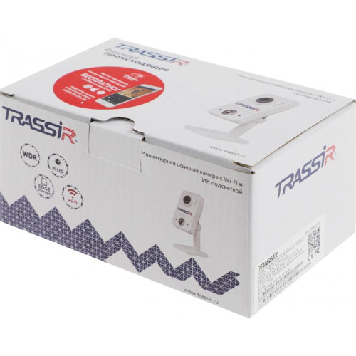 Камера видеонаблюдения IP Trassir TR-D7121IR1W Wi-Fi 2.8-2.8мм цв. корп.:белый (TR-D7121IR1W (2.8 MM))