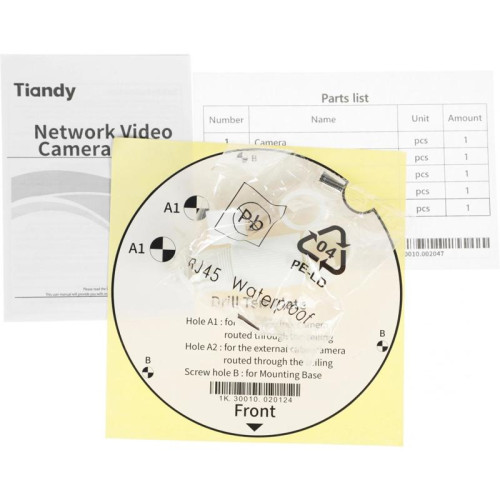 Камера видеонаблюдения IP Tiandy TC-C34KN I3/E/Y/C/SD/2.8mm/V4.3 2.8-2.8мм цв. корп.:белый (TC-C34KN I3/E/Y/C/SD/2.8/V4.3)