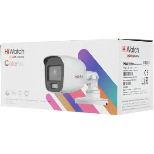 Камера видеонаблюдения аналоговая HiWatch DS-T200L(C)(3.6mm) 3.6-3.6мм HD-CVI HD-TVI цв. корп.:белый Камера видеонаблюдения аналоговая HiWatch DS-T200L(C)(3.6mm) 3.6-3.6мм HD-CVI HD-TVI цв. корп.:белый