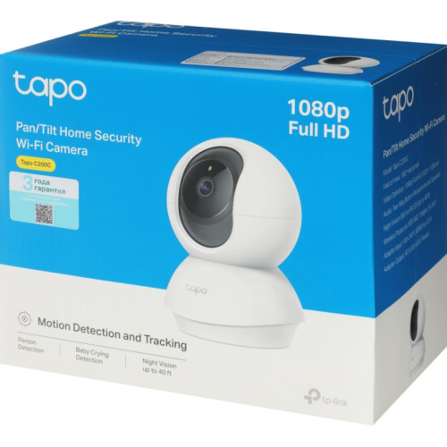 Камера видеонаблюдения IP TP-Link Tapo C200C 4-4мм Камера видеонаблюдения IP TP-Link Tapo C200C 4-4мм