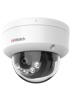 2Мп уличная купольная IP-камера с гибридной Smart-подсветкой и встроенным микрофоном/ 2Мп уличная купольная IP-камера с гибридной Smart-подсветкой и встроенным микрофоном, 1/2.9 CMOS, объектив 2.8мм, угол 103, мех ИК-фильтр, 0.005Лк@F1.6, 1920х1080@25к/с,
