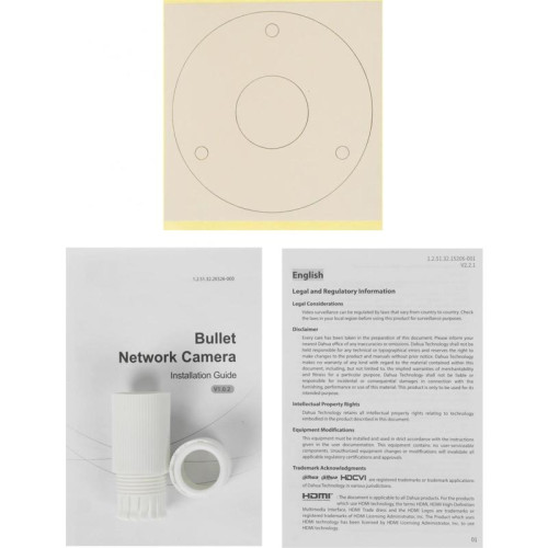 Камера видеонаблюдения IP Dahua DH-IPC-HFW1430DSP-SAW-0360B Wi-Fi 2.8-3.6мм цв. корп.:белый/черный