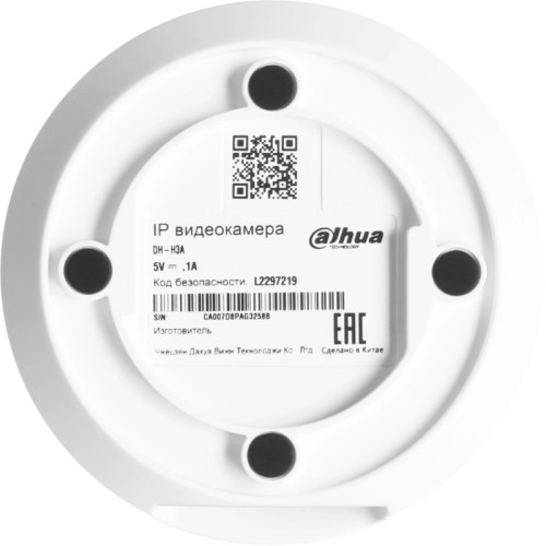 Камера видеонаблюдения IP Dahua DH-IPC-H3AP-0360B Wi-Fi 3.6-3.6мм цв.