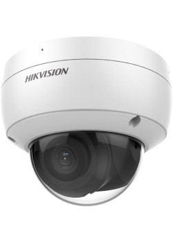 2Мп уличная купольная IP-камера, EXIR ИК 30м, технология AcuSense, 1/2.8 CMOS, объектив 2.8мм, угол 107, мех ИК-фильтр, 0.005лк@F1.6, H.265/H.265+/H.264/H.264+/MJPEG, 3 потока, 1920х1080@25к/с, WDR 120дБ 3D DNR BLC ROI, слот microSD до 256Гб, встроенный м