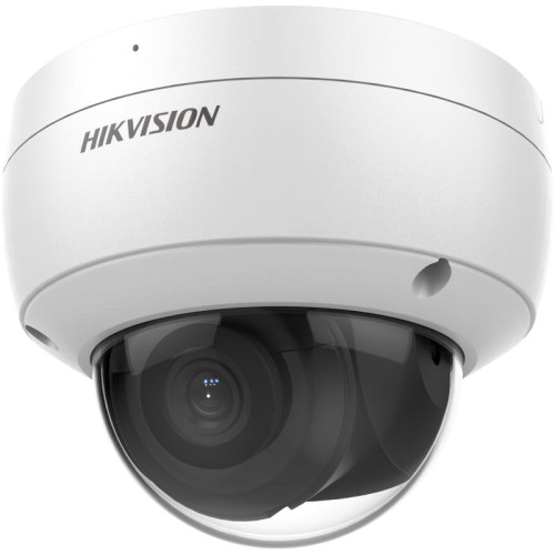 2Мп уличная купольная IP-камера, EXIR ИК 30м, технология AcuSense, 1/2.8 CMOS, объектив 2.8мм, угол 107, мех ИК-фильтр, 0.005лк@F1.6, H.265/H.265+/H.264/H.264+/MJPEG, 3 потока, 1920х1080@25к/с, WDR 120дБ 3D DNR BLC ROI, слот microSD до 256Гб, встроенный м