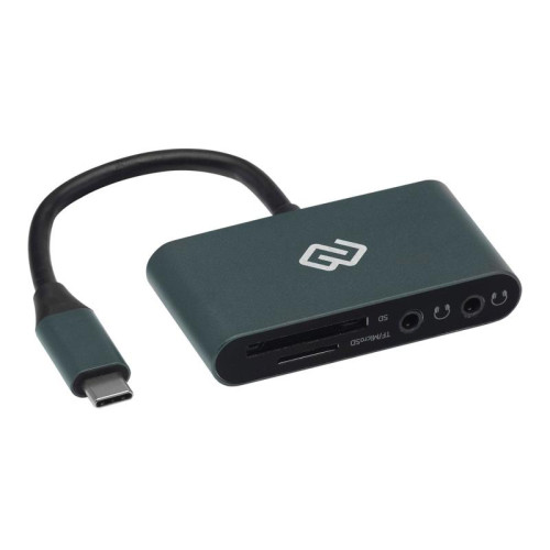 Устройство чтения карт памяти USB Type-C Digma CR-CA2512-G серый