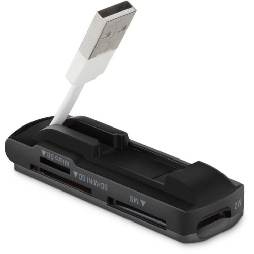 Устройство чтения карт памяти USB2.0 Buro BU-CR-108 черный
