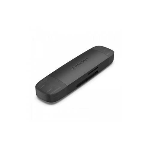 Картридер Vention USB 3.0 A+C (SD+TF) Черный Картридер Vention USB 3.0 A+C (SD+TF) Черный