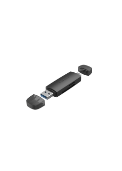 Картридер Vention USB 3.0 A+C (SD+TF) Черный