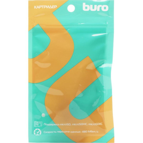 Устройство чтения карт памяти USB2.0 Buro BU-CR-201 черный