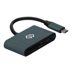 Устройство чтения карт памяти USB Type-C Digma CR-CA2512-G серый