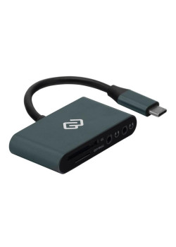 Устройство чтения карт памяти USB Type-C Digma CR-CA2512-G серый