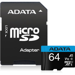Флеш карта microSDXC 64GB A-Data AUSDX64GUICL10A1-RA1 Premier Pro + adapter