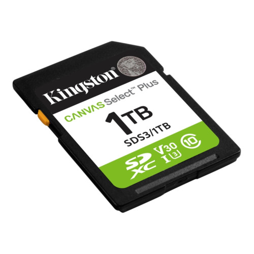 Флеш карта SDXC 1TB Kingston SDS3/1TB Canvas Select Plus V30 w/o adapter