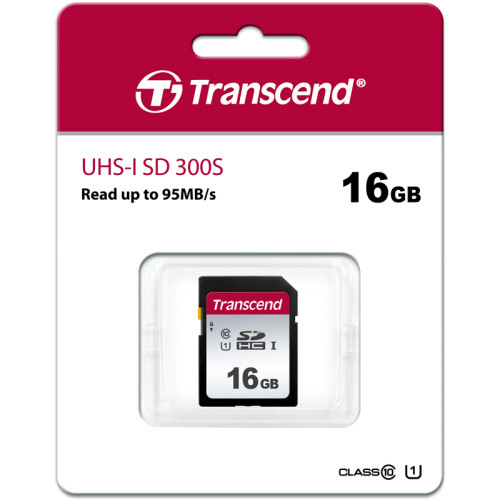 Карта памяти/ Transcend 16GB SDHC Class 10 UHS-I U1 R95, W45MB/s