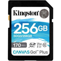 Карта памяти Kingston 256GB SDXC Canvas Go Plus 170R C10 UHS-I U3 V30/ Kingston 256GB SDXC Canvas Go Plus 170R C10 UHS-I U3 V30