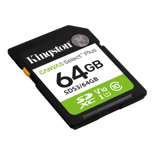 Флеш карта SDXC 64GB Kingston SDS3/64GB Canvas Select Plus V10 w/o adapter