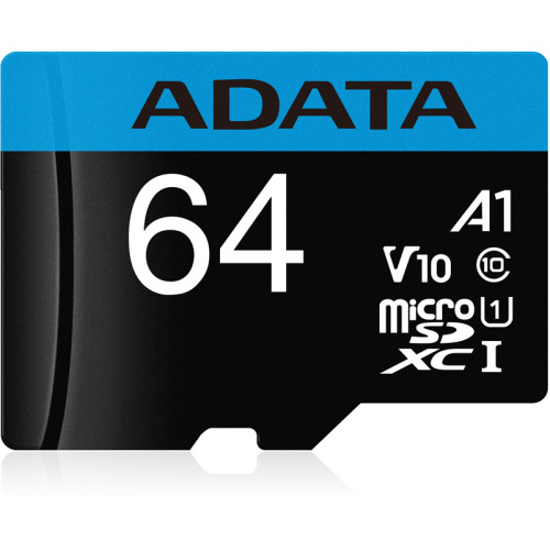Флеш карта microSDXC 64GB A-Data AUSDX64GUICL10A1-RA1 Premier Pro + adapter