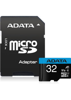 Флеш карта microSDHC 32GB A-Data AUSDH32GUICL10A1-RA1 Premier Pro + adapter