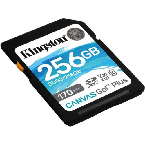 Карта памяти Kingston 256GB SDXC Canvas Go Plus 170R C10 UHS-I U3 V30/ Kingston 256GB SDXC Canvas Go Plus 170R C10 UHS-I U3 V30