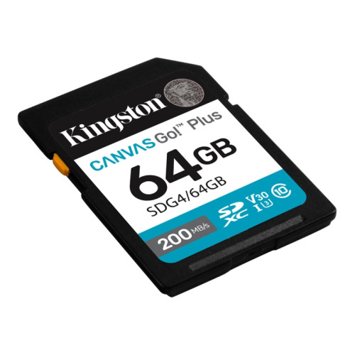 Флеш карта SDXC 64GB Kingston SDG4/64GB Canvas Go! Plus V30 w/o adapter