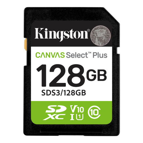 Флеш карта SDXC 128GB Kingston SDS3/128GB Canvas Select Plus V10 w/o adapter