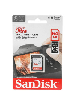 Карта памяти SDXC 64GB UHS-I SDSDUNB-064G-GN6IN SANDISK