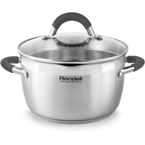 Кастрюля/ Кастрюля Rondell Flamme RDS-025 5.7л. d=24см (с крышкой) стальной