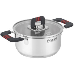 Кастрюля/ Кастрюля Rondell Stripes RDS-1636 1.2л. d=16см (с крышкой) стальной