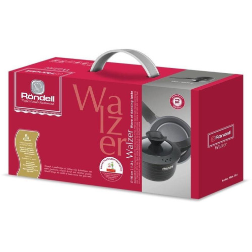 Ковш/ Ковш Rondell Walzer RDA-764 1.3л. d=16см (с крышкой) черный Ковш/ Ковш Rondell Walzer RDA-764 1.3л. d=16см (с крышкой) черный