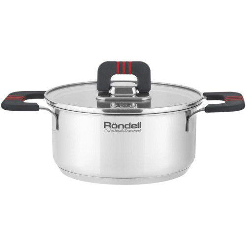Кастрюля/ Кастрюля Rondell Stripes RDS-1636 1.2л. d=16см (с крышкой) стальной