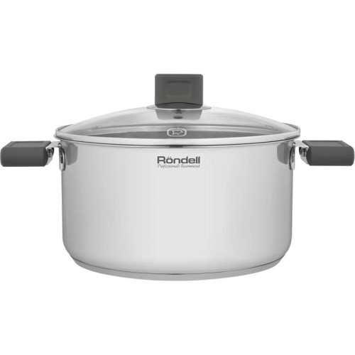 Кастрюля/ Кастрюля Rondell Quadro RDS-1597 5.1л. d=24см (с крышкой) стальной