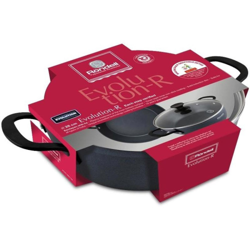 Сотейник/ Сотейник Rondell Evolution-R RDA-799 d=26см (с крышкой) графитовый