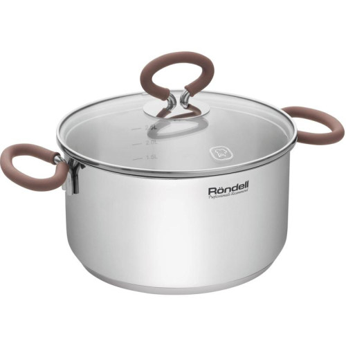 Кастрюля/ Кастрюля Rondell Etery RDS-1599 3.1л. d=20см (с крышкой) стальной