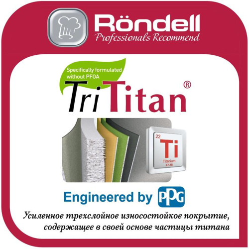 Кастрюля/ Кастрюля Rondell Brilliance RDA-771 2л. d=20см (с крышкой) черный