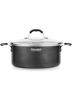 Кастрюля/ Кастрюля Rondell Stern RDS-019 4.7л. d=24см (с крышкой) т.серый