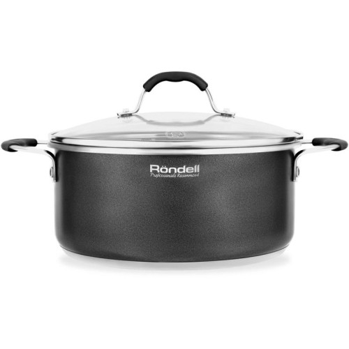 Кастрюля/ Кастрюля Rondell Stern RDS-019 4.7л. d=24см (с крышкой) т.серый