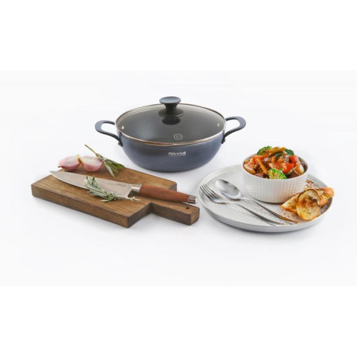 Сотейник/ Сотейник Rondell Evolution-R RDA-799 d=26см (с крышкой) графитовый