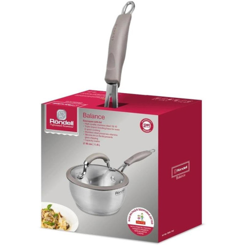 Ковш/ Ковш Rondell Balance RDS-752 1.4л. d=16см (с крышкой) стальной