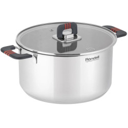 Кастрюля/ Кастрюля Rondell Stripes RDS-1638 5.2л. d=24см (с крышкой) стальной