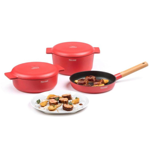 Сотейник/ Сотейник Rondell Red Edition RDA-1119 d=24см (с крышкой) красный