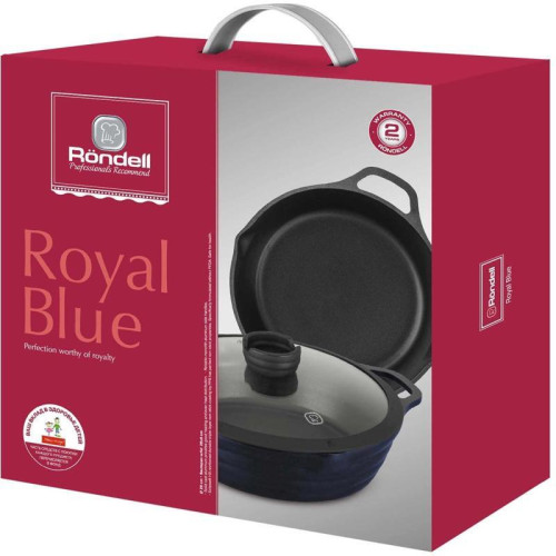 Сотейник/ Сотейник Rondell Royal Blue RDA-1547 d=28см (с крышкой) синий Сотейник/ Сотейник Rondell Royal Blue RDA-1547 d=28см (с крышкой) синий