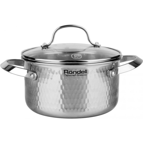 Кастрюля/ Кастрюля Rondell RainDrops RDS-1294 3.2л. d=20см (с крышкой) стальной
